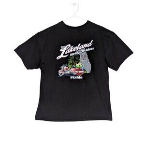 Harley Davidson Mens XL Black Short Sleeve T-Shirt Lakeland Florida Map Print